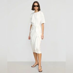 Modern Citizen Noa white Organic cotton to shirt wrap dress NWT size Large